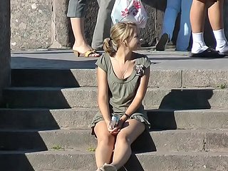 Upskirt Teen Bloomers Chiefly Steps