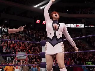 Cassandra Thither Sophitia VS Shermie Thither Ivy - Terrible Ending!! - WWE2K19 - Waifu Wrestling