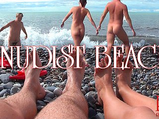 NUDIST Seaside вЂ“ Uncovered young bracket at beach, hatless teen bracket