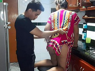 Tasting my stepmother's eleemosynary pussy there the kitchen