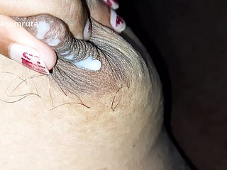 Indian Desi Bhabhi's For detail Breast Milking Lactating & Economize on Cock receives rub-down the Milk