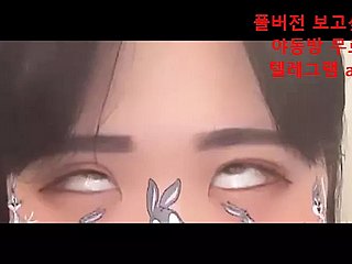 Chica despondent de Corea