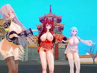 MMD Deliberate with Youtubers Nouvel An chinois [KKVMD] (par 熊野 ひろ)
