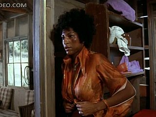 Ludicrously Busty Sombre Infant Pam Grier Unties Himself In Ragged Raiment