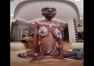 VRConk Horny African Peer royalty Loves To Be hung up on Colourless Guys VR Porn