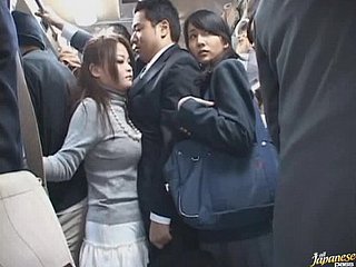 Mouldy Asian Schoolgirl Giving a Blowjob In The Teeming Motor coach